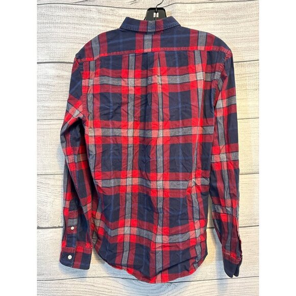 Old Navy Mens Slim Fit Plaid Button-Down Shirt M - Picture 3 of 3